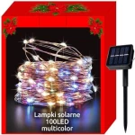 Solar Christmas tree lights - 100 LED multicolor wires