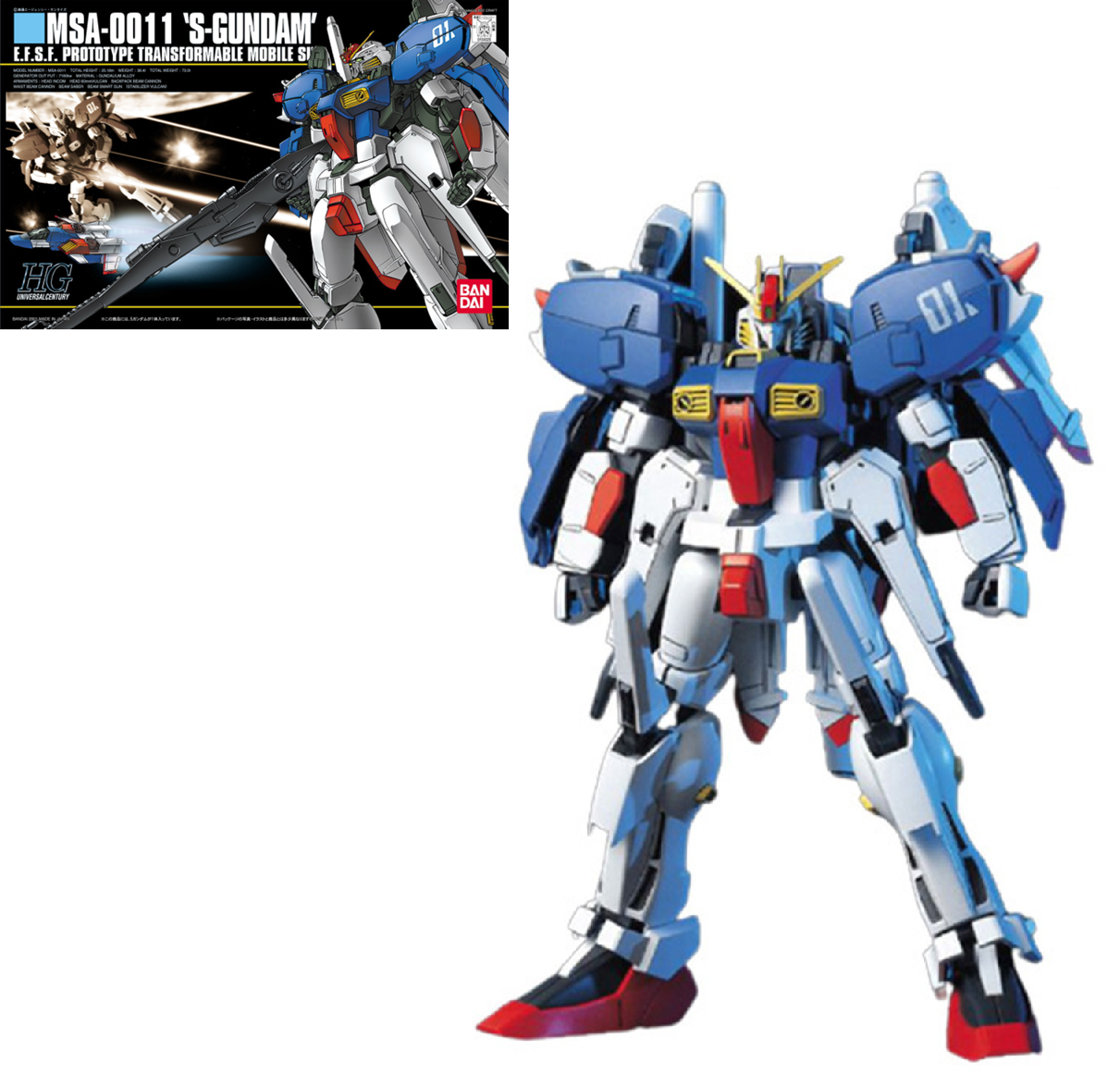 GUNDAM - HGUC 1/144 MSA-0011 (Ext) Ex-S Gundam - Kit di montaggio