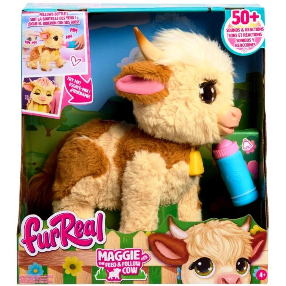 furReal Newborns puppy, animatronisch knuffeldier met geluidseffecten, interactieve diertjes voor kinderen vanaf 4 jaar