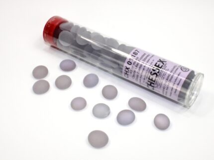 Frosted Lilac Glass Stones Tube