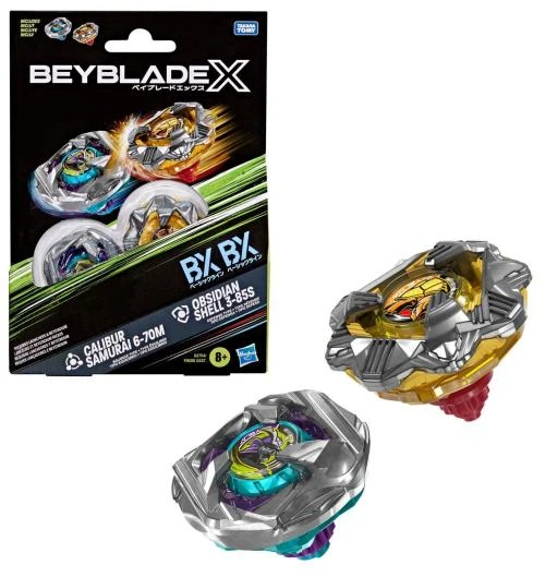 42 BEYBLADE X - Calibur Samurai 6-70M & Obsidian Shell 3-85S - Image 1