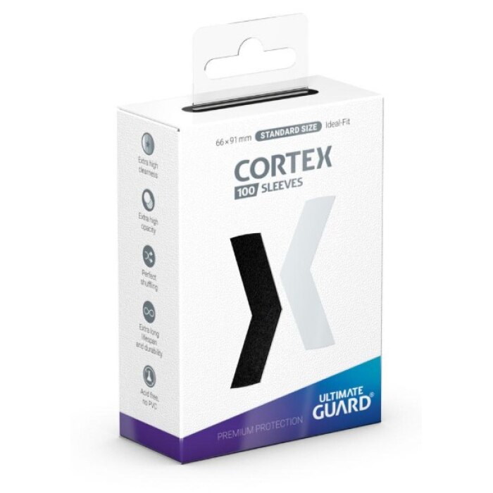 Ultimate Guard Cortex Sleeves Standard Size (100) - Black - Gamebreaker Ultimate Guard Cortex Sleeves Standard Size (100) - Black - Gamebreaker