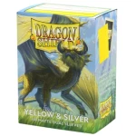 Dragon Shield | Yellow & Silver | Matte Dual Sleeves Standard Size